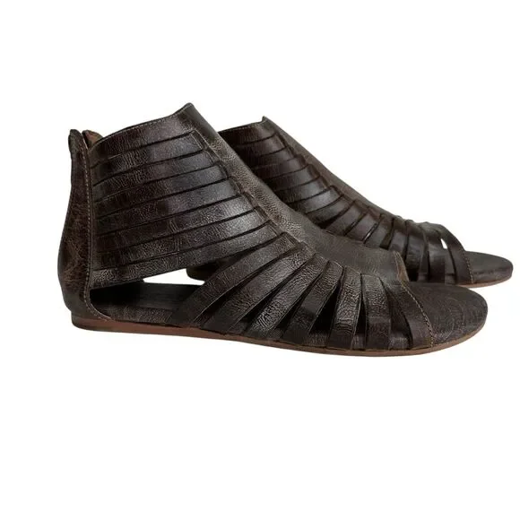 Roan by Bed Stu Pearl Gladiator Sandal Sz 8.5 Brown Leather Women’s Strappy NWOB - Picture 12 of 12